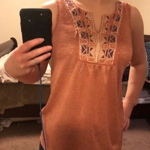 Pink shirt with Aztec print